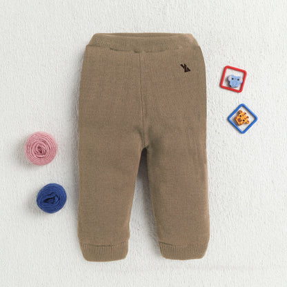 Yellow Apple Unisex Baby & Kids Winter Lowers – Soft Knit Warm Jogger Pants for Boys & Girls