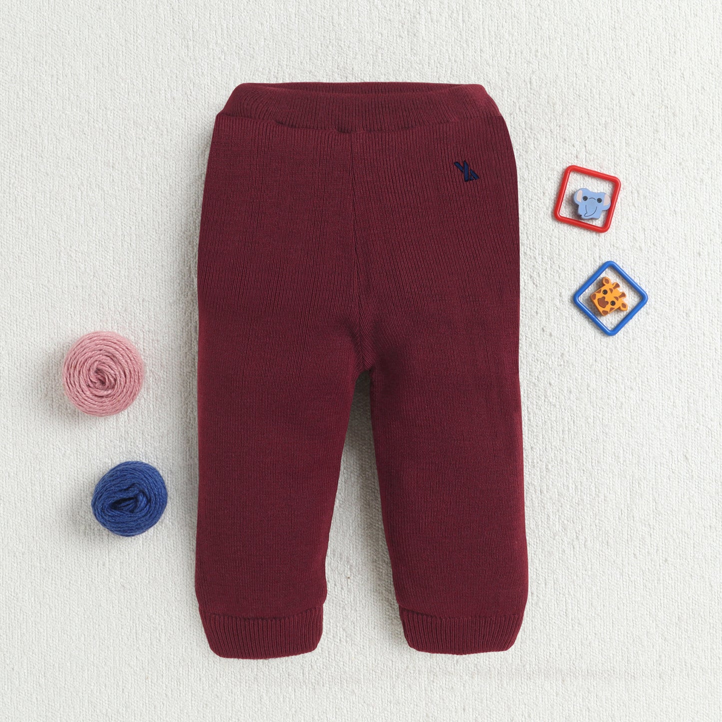 Yellow Apple Unisex Baby & Kids Winter Lowers – Soft Knit Warm Jogger Pants for Boys & Girls