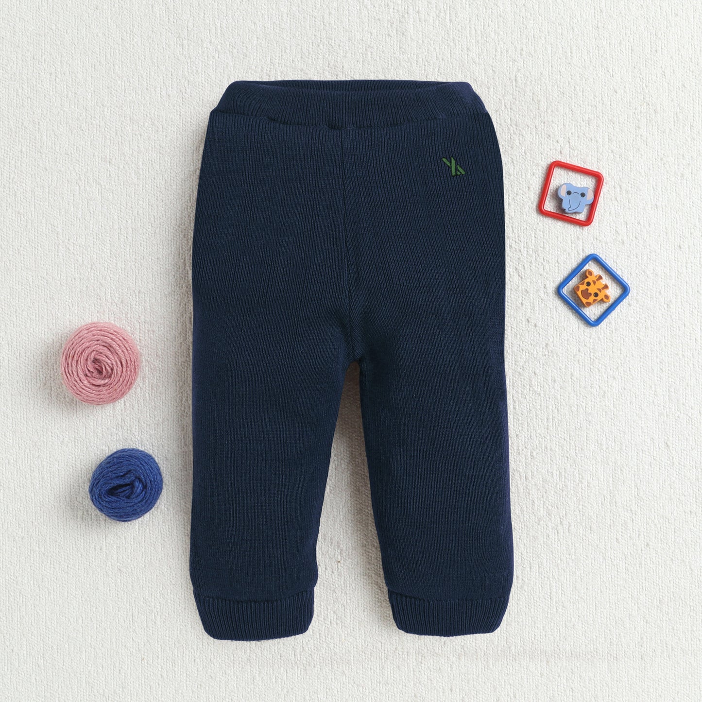 Yellow Apple Unisex Baby & Kids Winter Lowers – Soft Knit Warm Jogger Pants for Boys & Girls