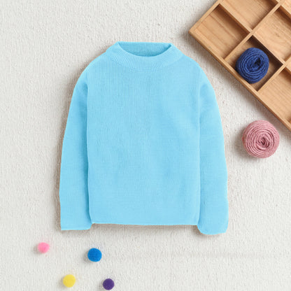 Unisex Baby & Kids Winter T-Neck Sweater | Warm Woollen Skivvy Pullover for Boys & Girls