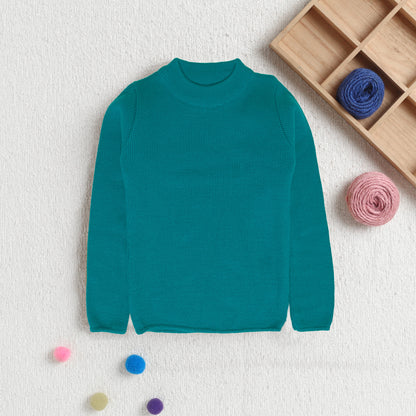 Unisex Baby & Kids Winter T-Neck Sweater | Warm Woollen Skivvy Pullover for Boys & Girls
