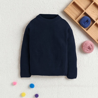 Unisex Baby & Kids Winter T-Neck Sweater | Warm Woollen Skivvy Pullover for Boys & Girls