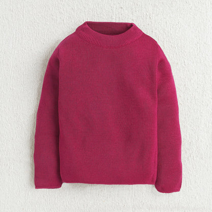 Unisex Baby & Kids Winter T-Neck Sweater | Warm Woollen Skivvy Pullover for Boys & Girls