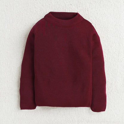 Unisex Baby & Kids Winter T-Neck Sweater | Warm Woollen Skivvy Pullover for Boys & Girls