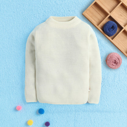 Unisex Baby & Kids Winter T-Neck Sweater | Warm Woollen Skivvy Pullover for Boys & Girls