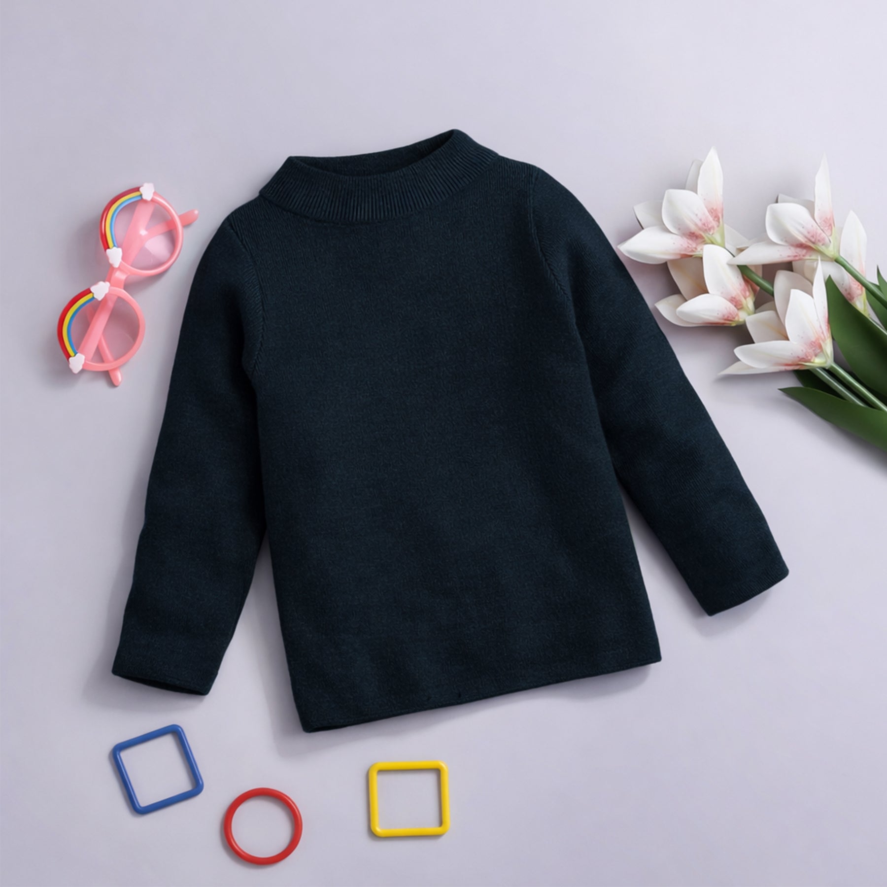 Unisex Winter Turtleneck Pullover | Skivies Warm T-Neck for Boys & Girls