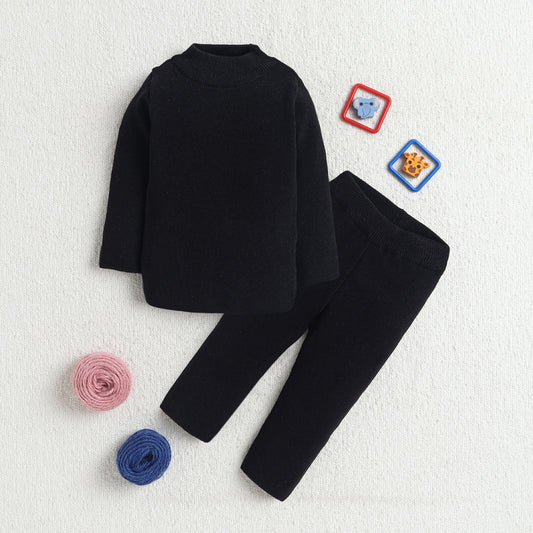 Baby Winter Skivvy Set | Soft & Warm Full-Sleeve Turtleneck Top & Bottom for Baby Boys & Girls