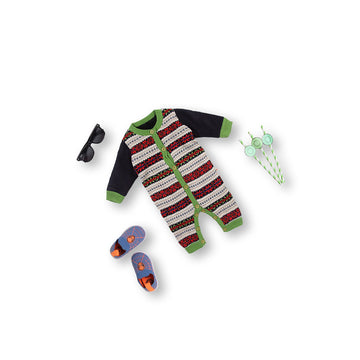 Babies Woolen Romper Fair Isle Knitting Pattern
